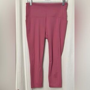 RBX Women's Pink Capri Leggings with Pockets Size Medium